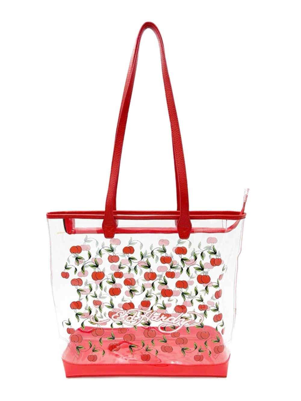 Ed Hardy Clear Red Cherry Tote Bag NWT - Picture 1 of 3